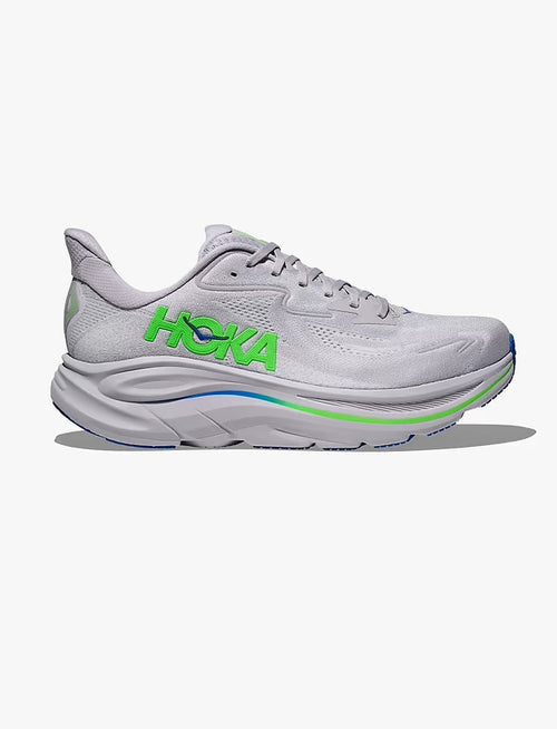 HOKA Clifton 10  אפור בהיר ירוק זוהר ()