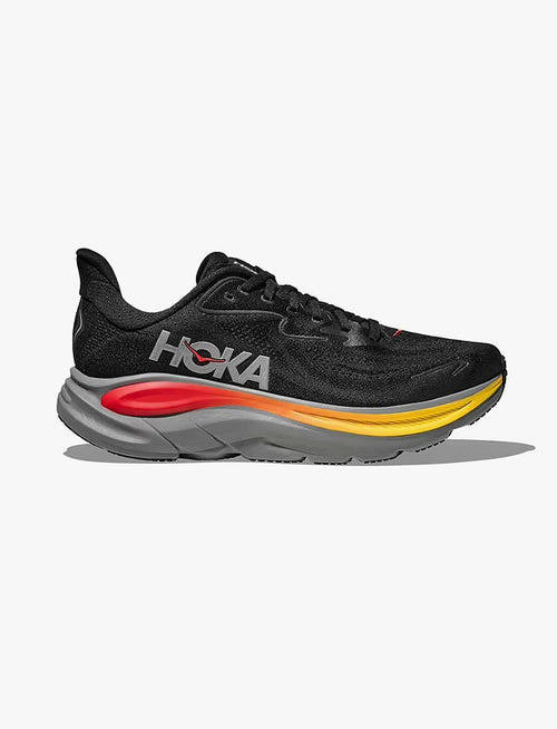 HOKA Clifton 10   שחור אדום צהוב