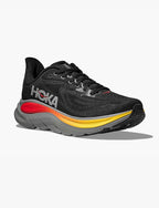 HOKA Clifton 10   שחור אדום צהוב