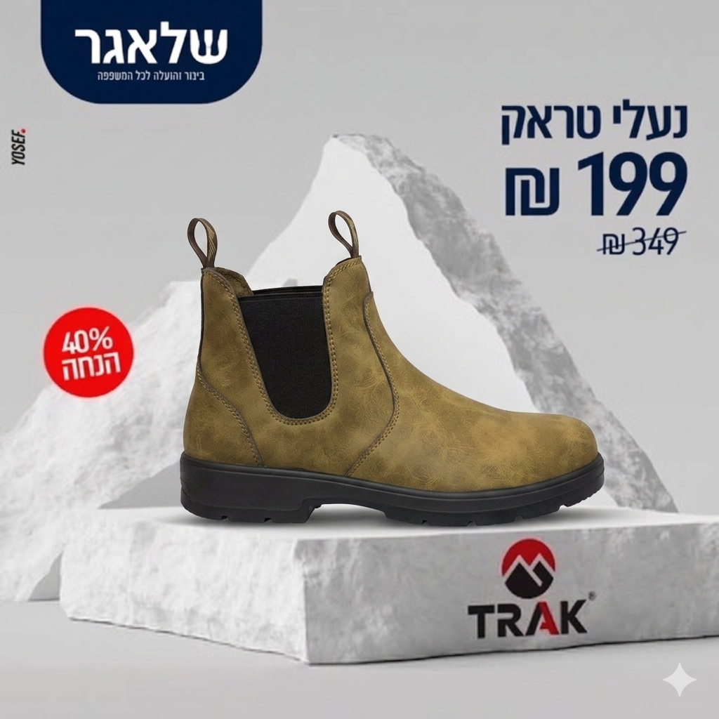 נעל טראק עבודה בהיר