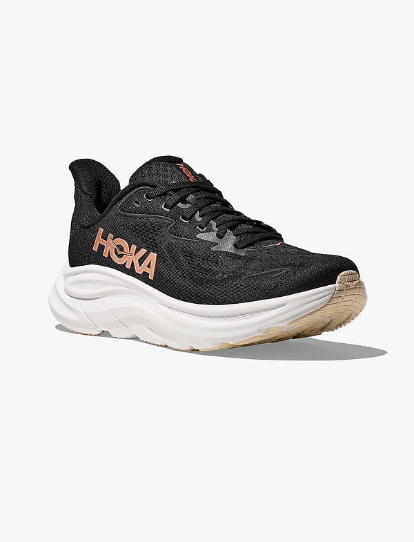 HOKA BONDI 9- נעלי ספורט נשים הוקה שחור לבן זהב