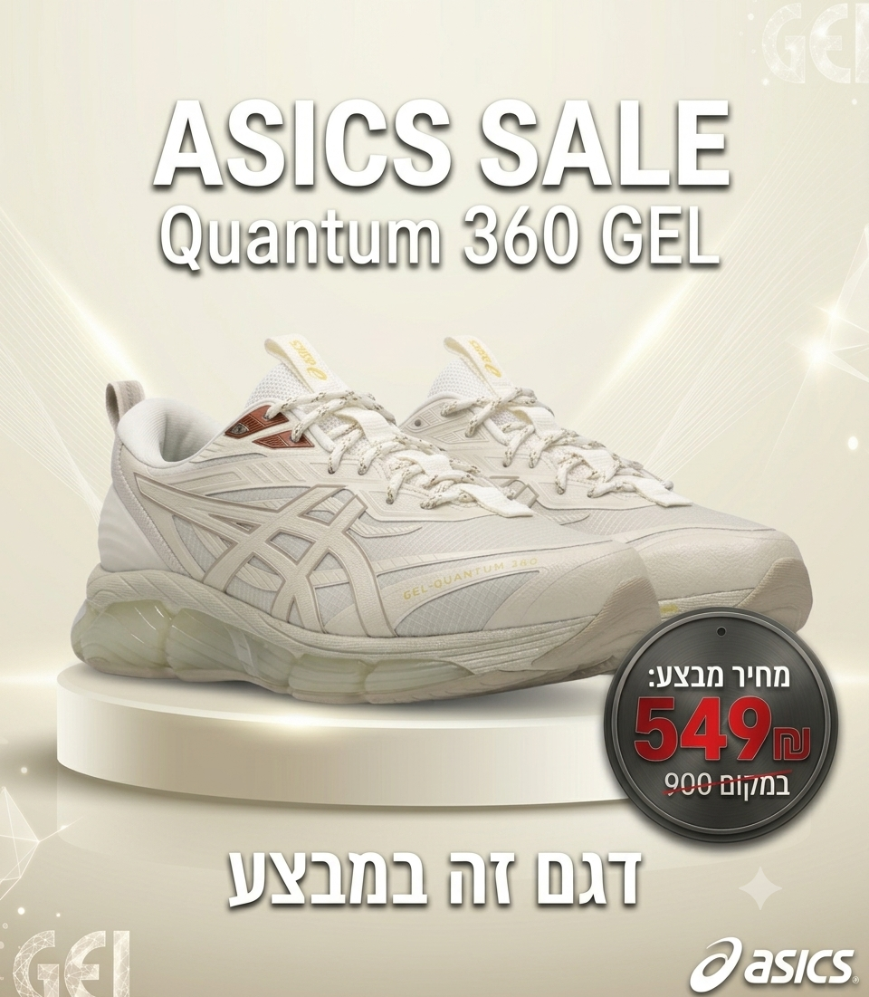 ASICS 360 gel quantum  קרם מלא